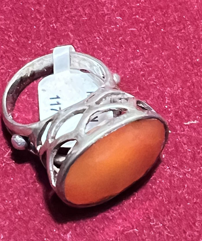 Bague argent Cornaline