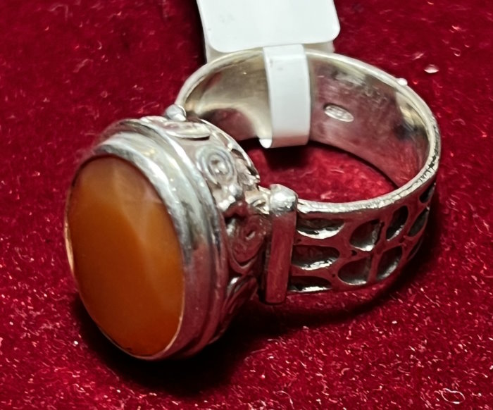 Bague argent Cornaline