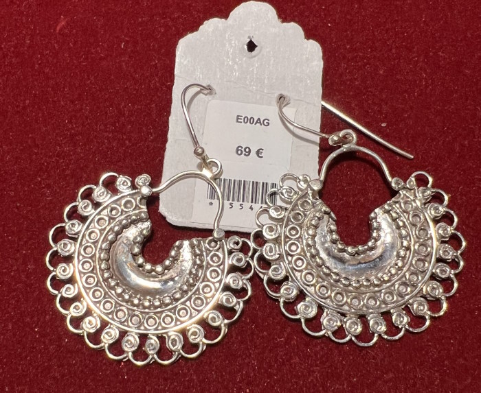 Boucle d'oreille argent