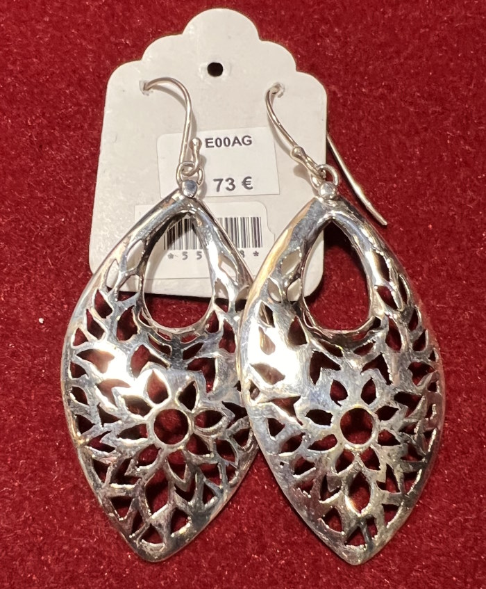 Boucle d'oreille argent