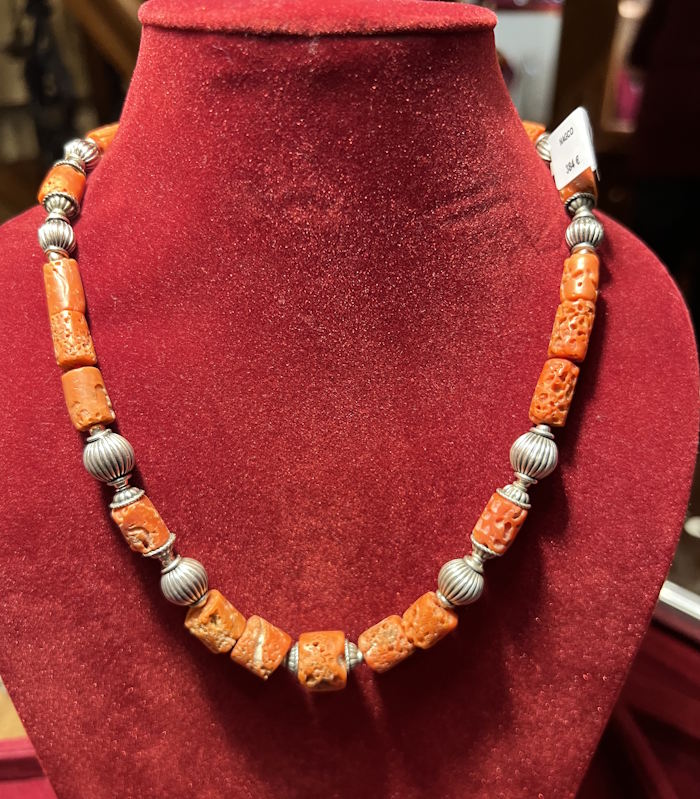 Collier argent Corail