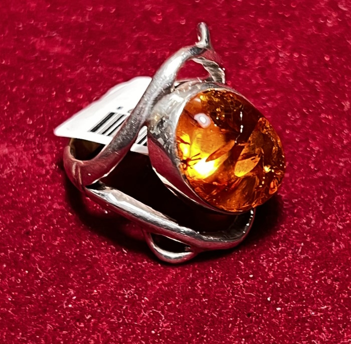 Bague argent Ambre