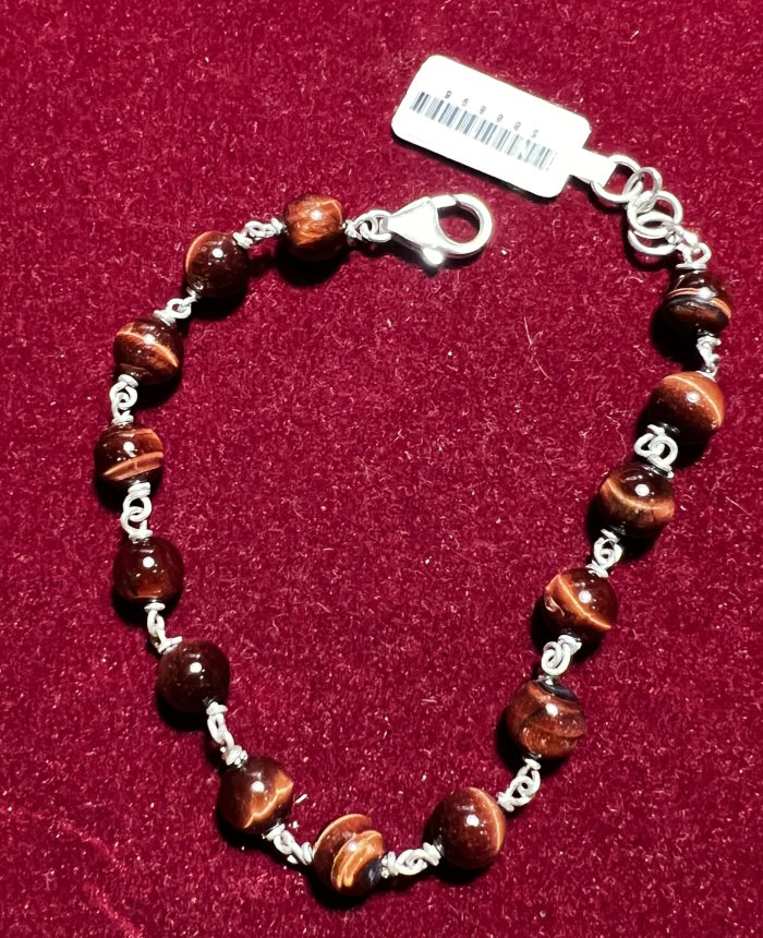 Collier argent Oeil de Tigre