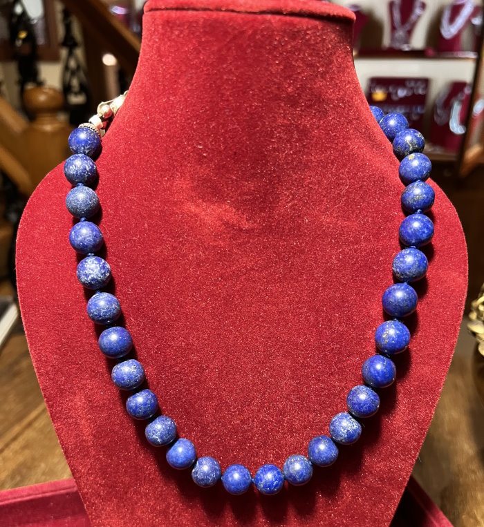 Collier argent Lapis-lazuli