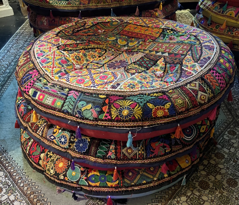 POUF - Tissu L Galet Diam 75