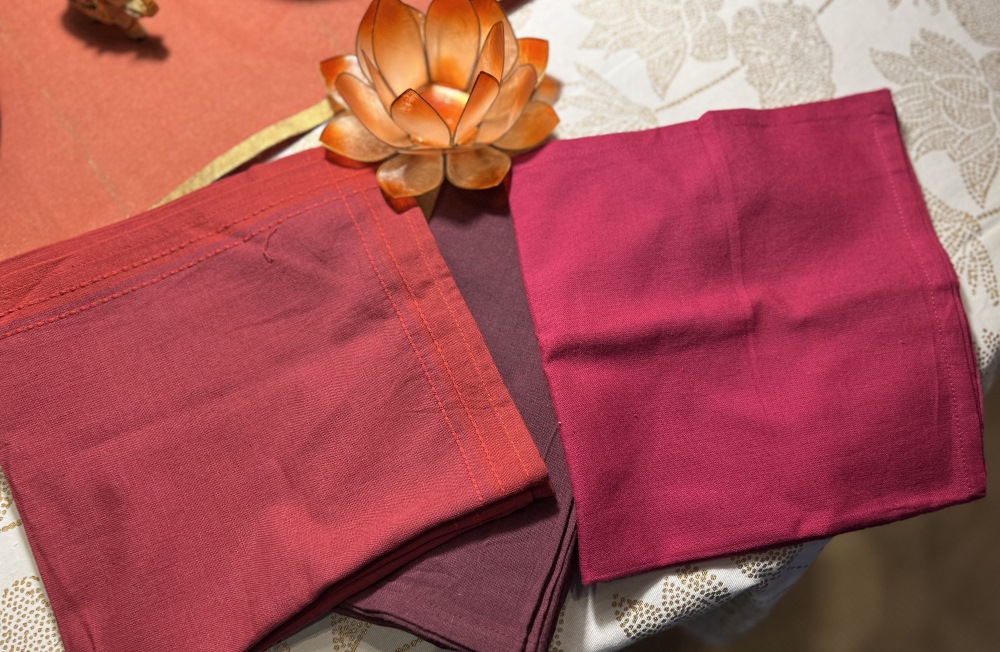 FABINDIA - SERVIETTES - UNIE - Lot de 2