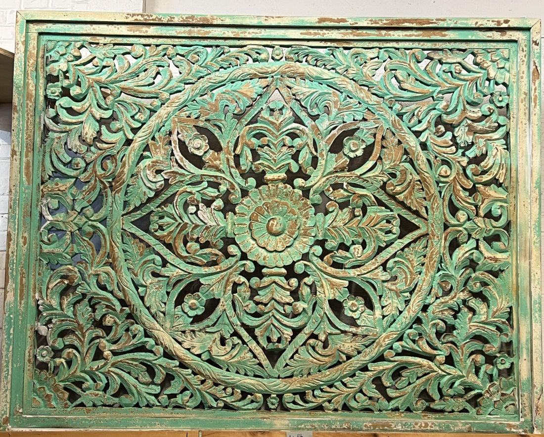 Panneau bois ajouré patine, 103x152 cm