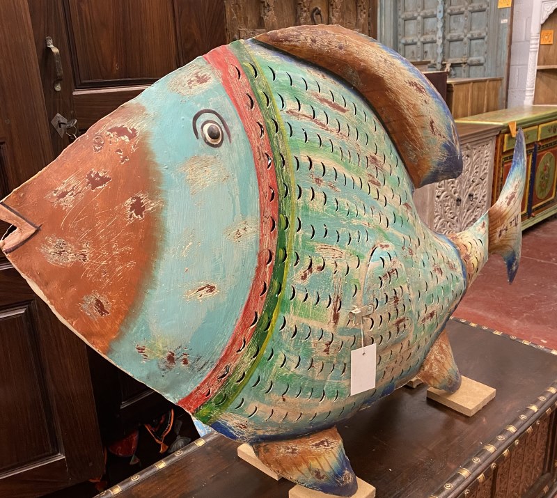 Poisson metal / fer peint, 86x147 cm