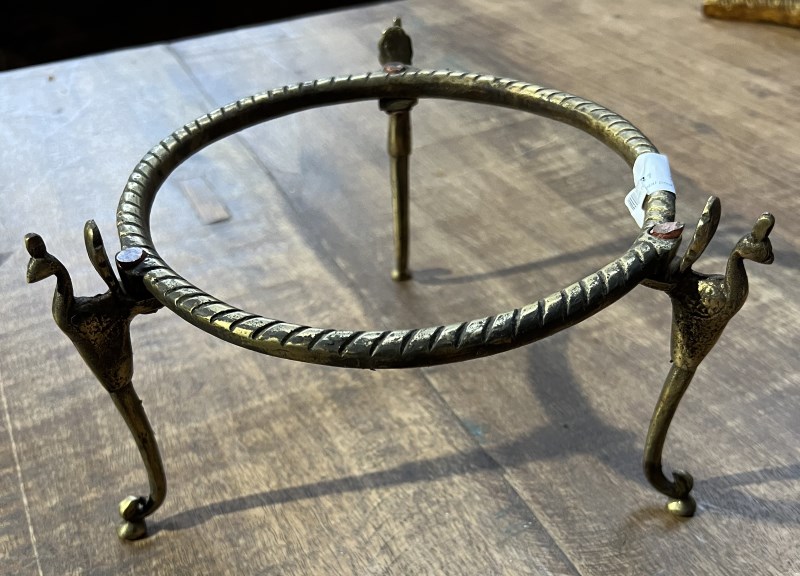 Support / cercle metal pour pot / lingam, 12 x diam 18cm