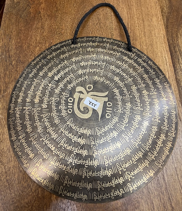Gong a decor tibetain, diam 29-30 cm