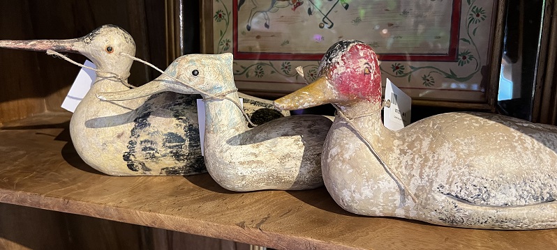 Canard bois peint, 14x24 cm