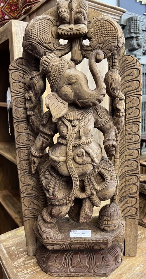 Ganesh dansant bois / prabha, 62 cm