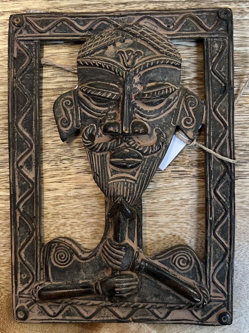 Cadre tribal métal: femme / homme / Ganesh, 14 / 16 x 9 / 11 cm