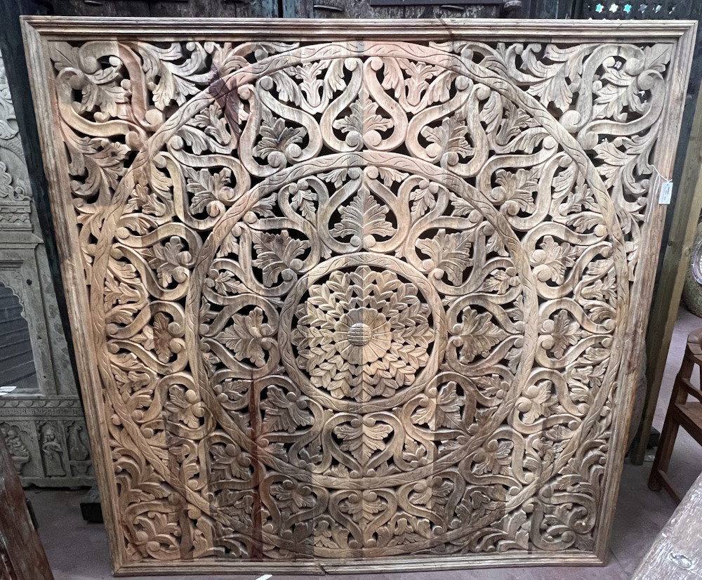 Panneau manguier naturel mandala 180X180