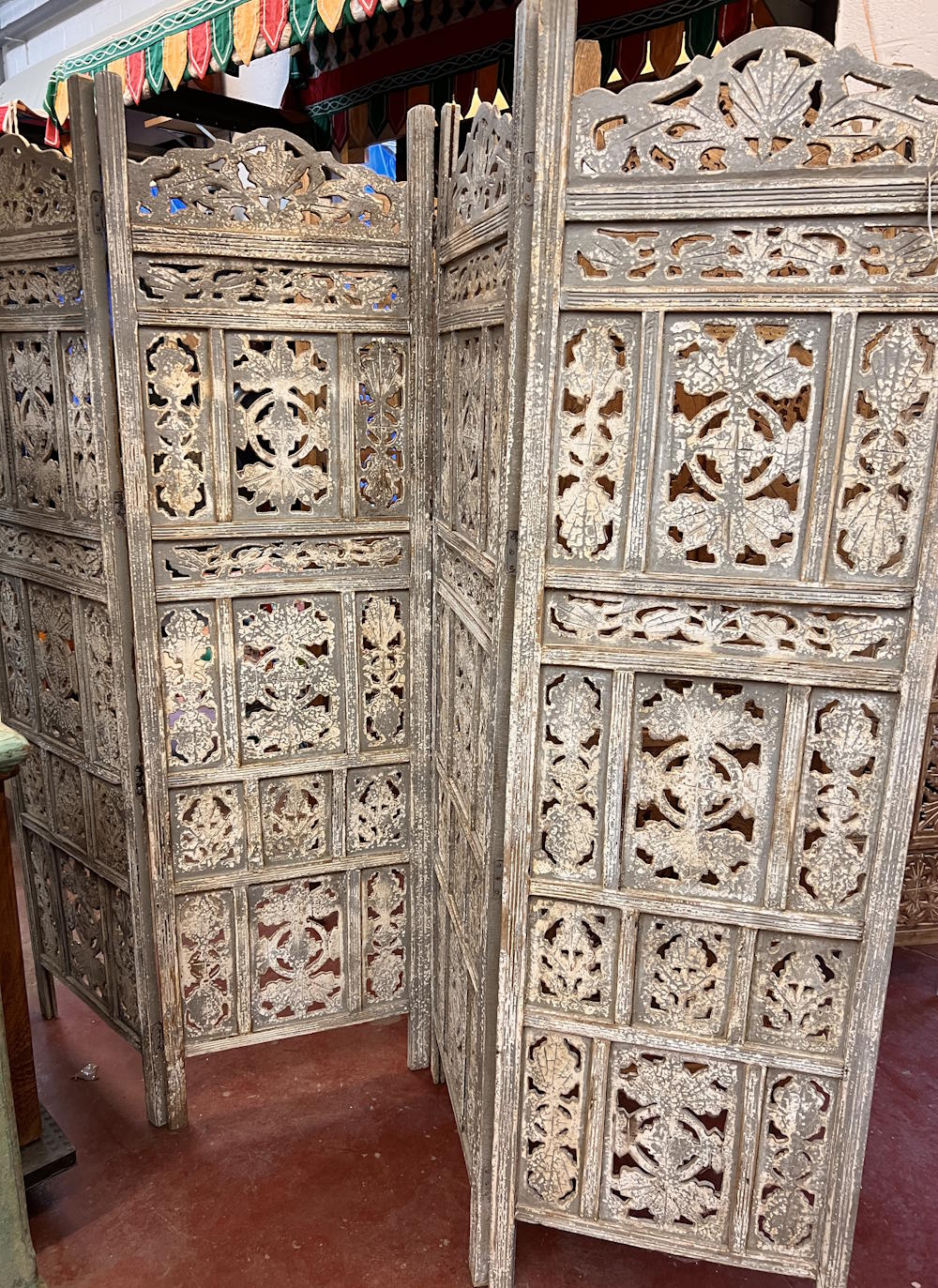 paravent bois clair 200X183