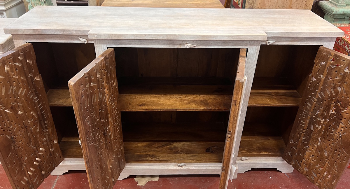 Buffet blanc en manguier 163X45X100