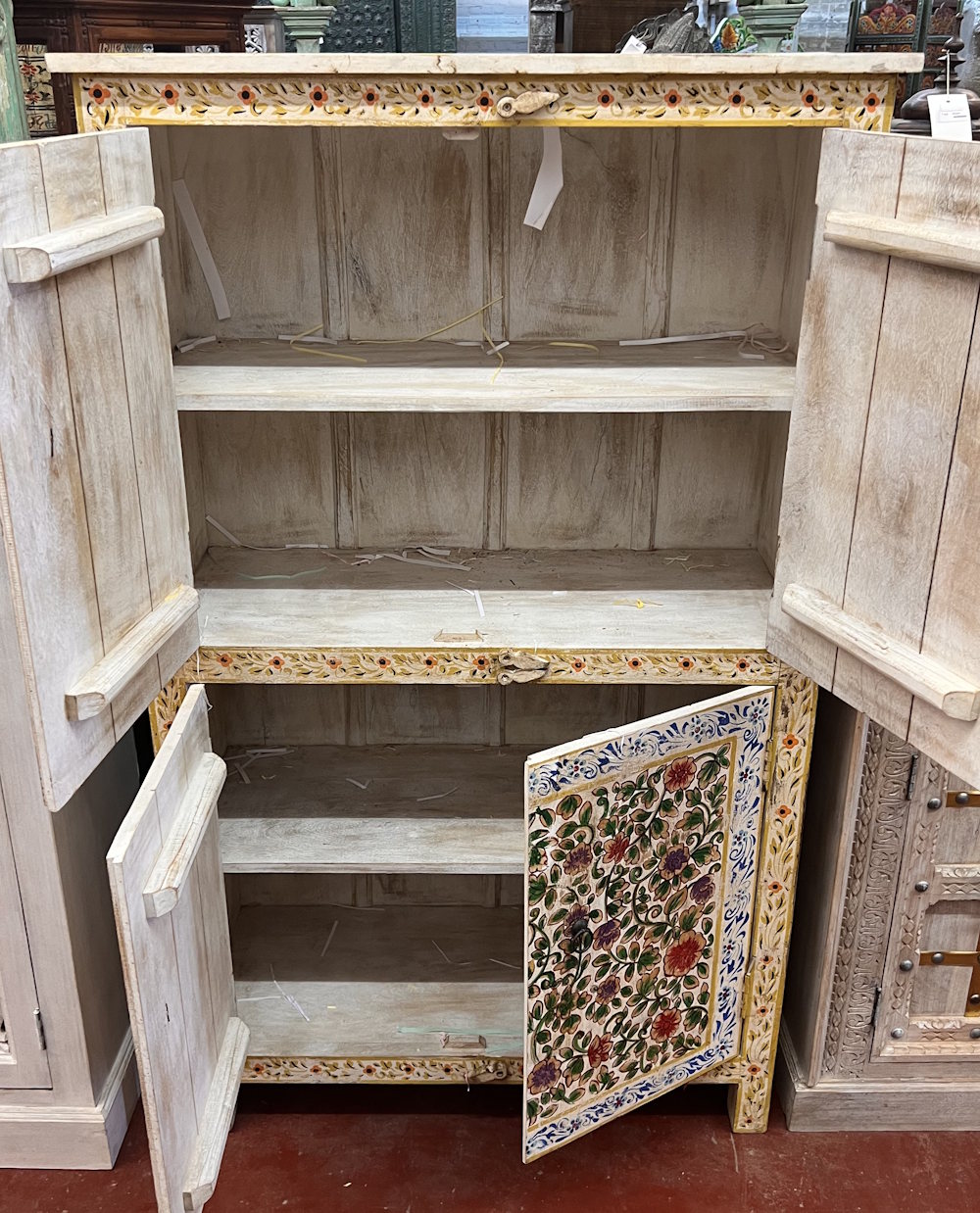 armoire peinte en manguier 90X40X150