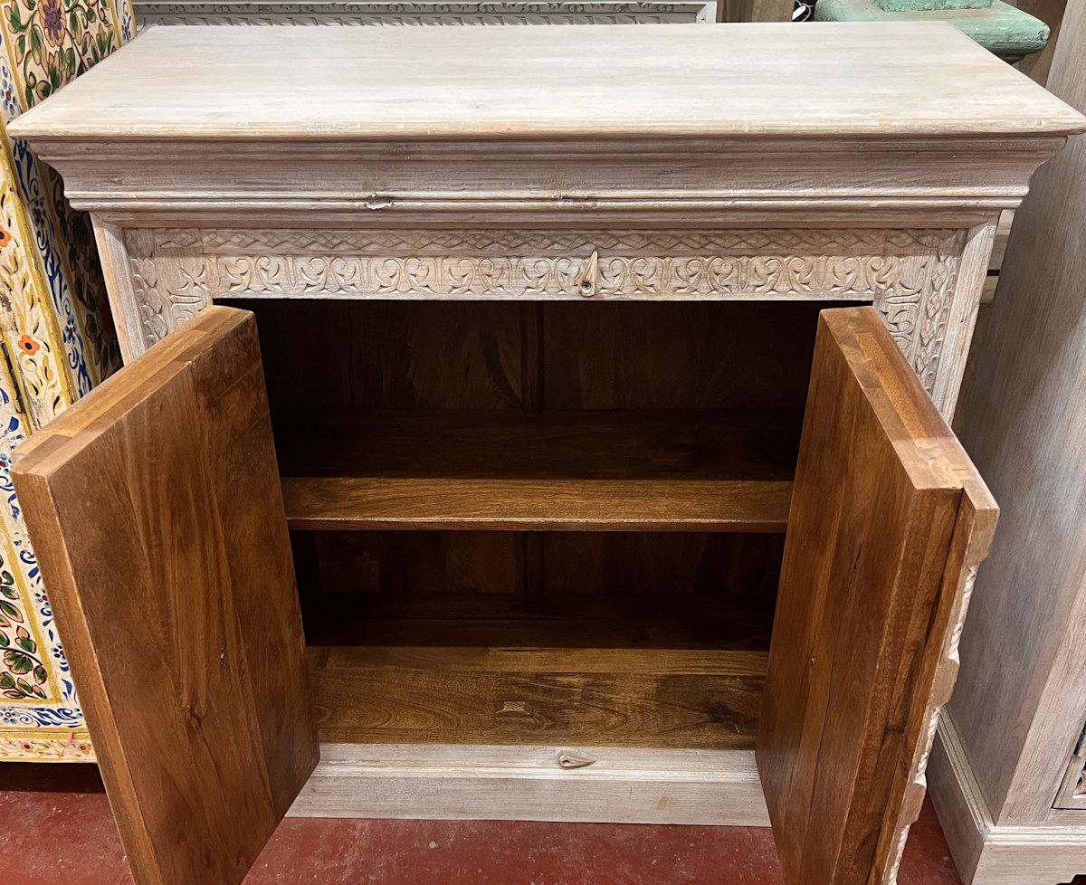 armoire blanche en manguier  90X40X90