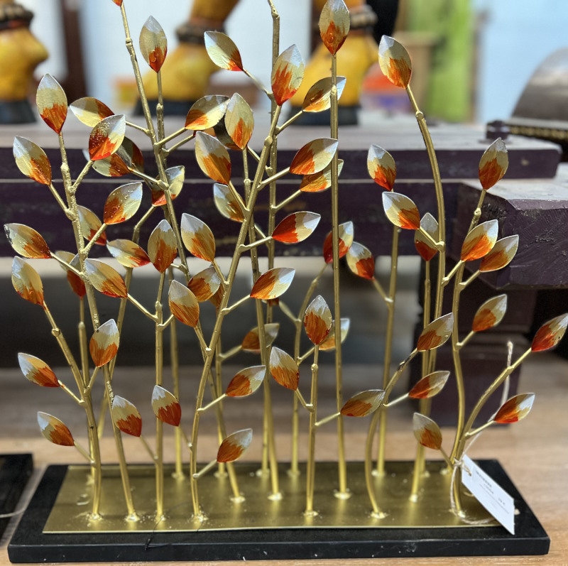 oeuvre metallique feuillage23X44