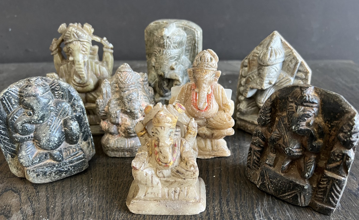 Ganesh pierre ancien porte-chance