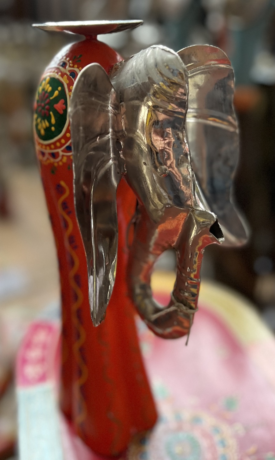 elephant orange metal 27 cm