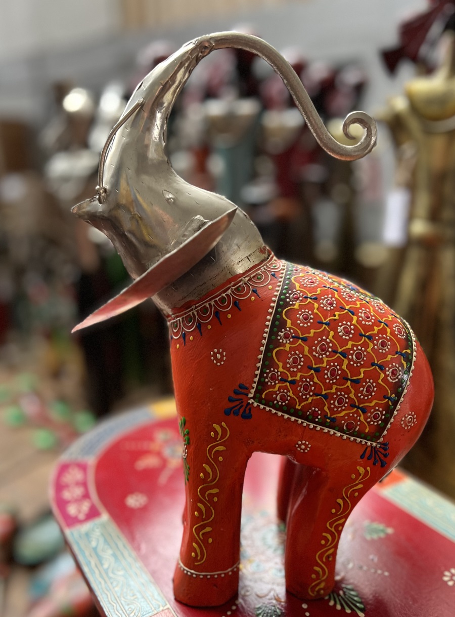 elephant metal colore 30cm hteur