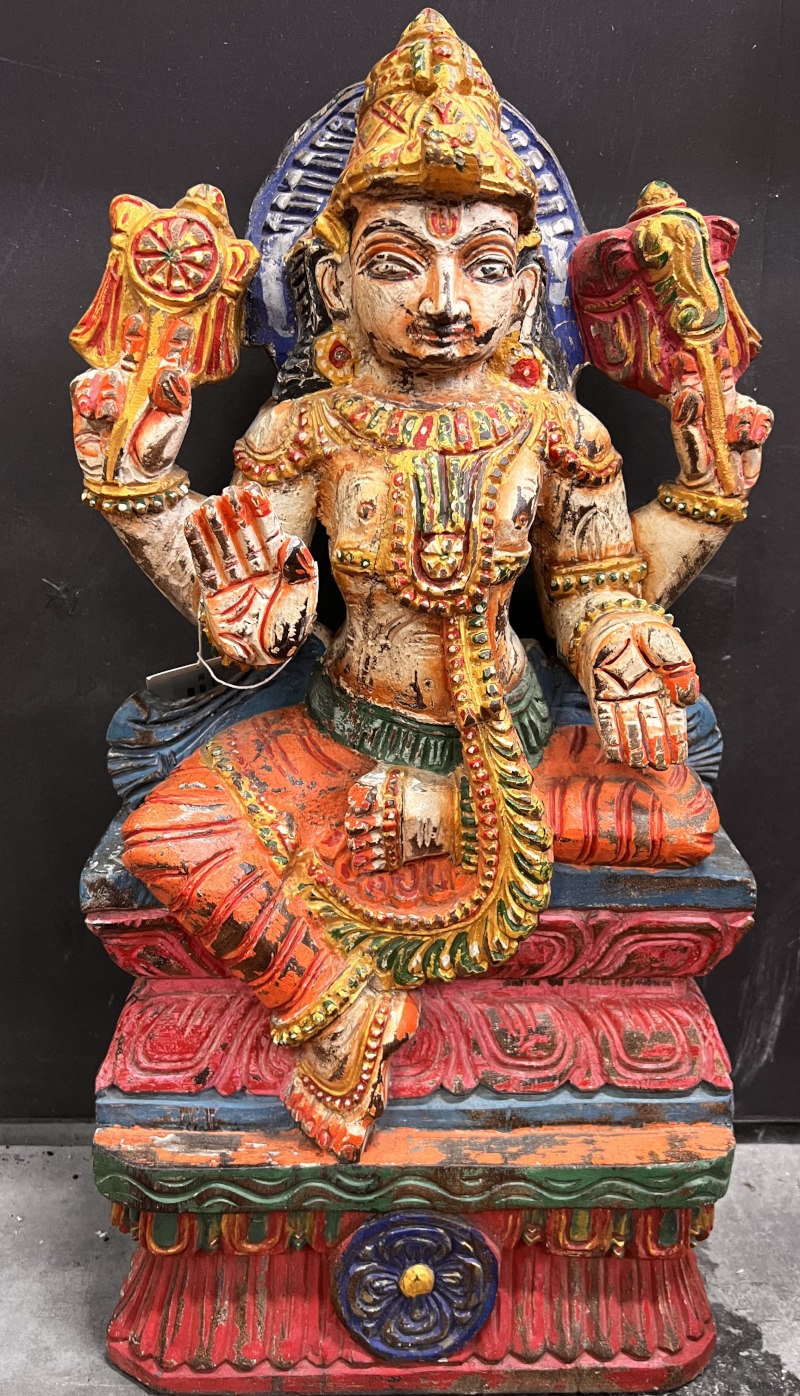 statue Lakshmi sur lotus ht 59cm statue Lakshmi sur lotus ht 59cm