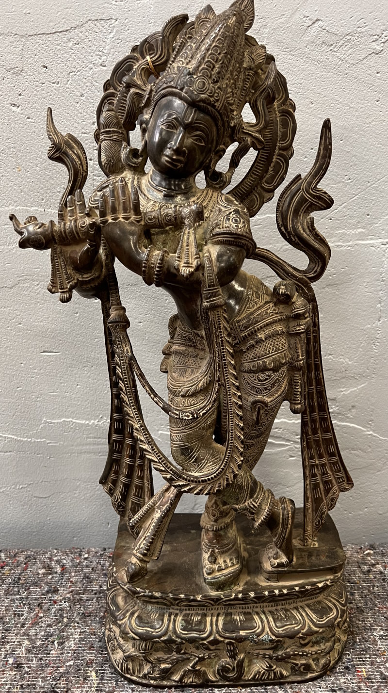 Krishna bronze ancien ht 56 Krishna bronze ancien ht 56