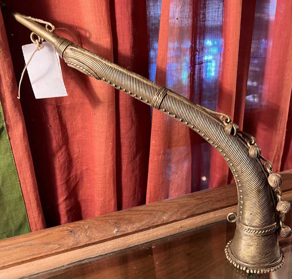 trompette laiton ancienne 40cm
