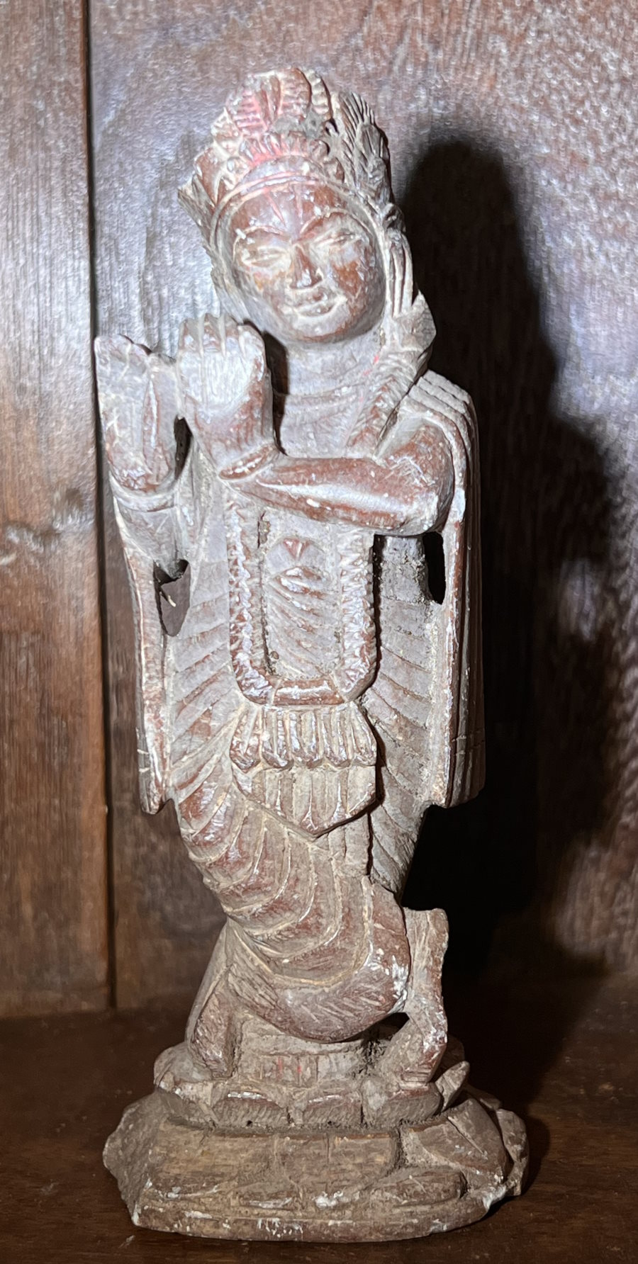 Krishna ancien pierre 16cm