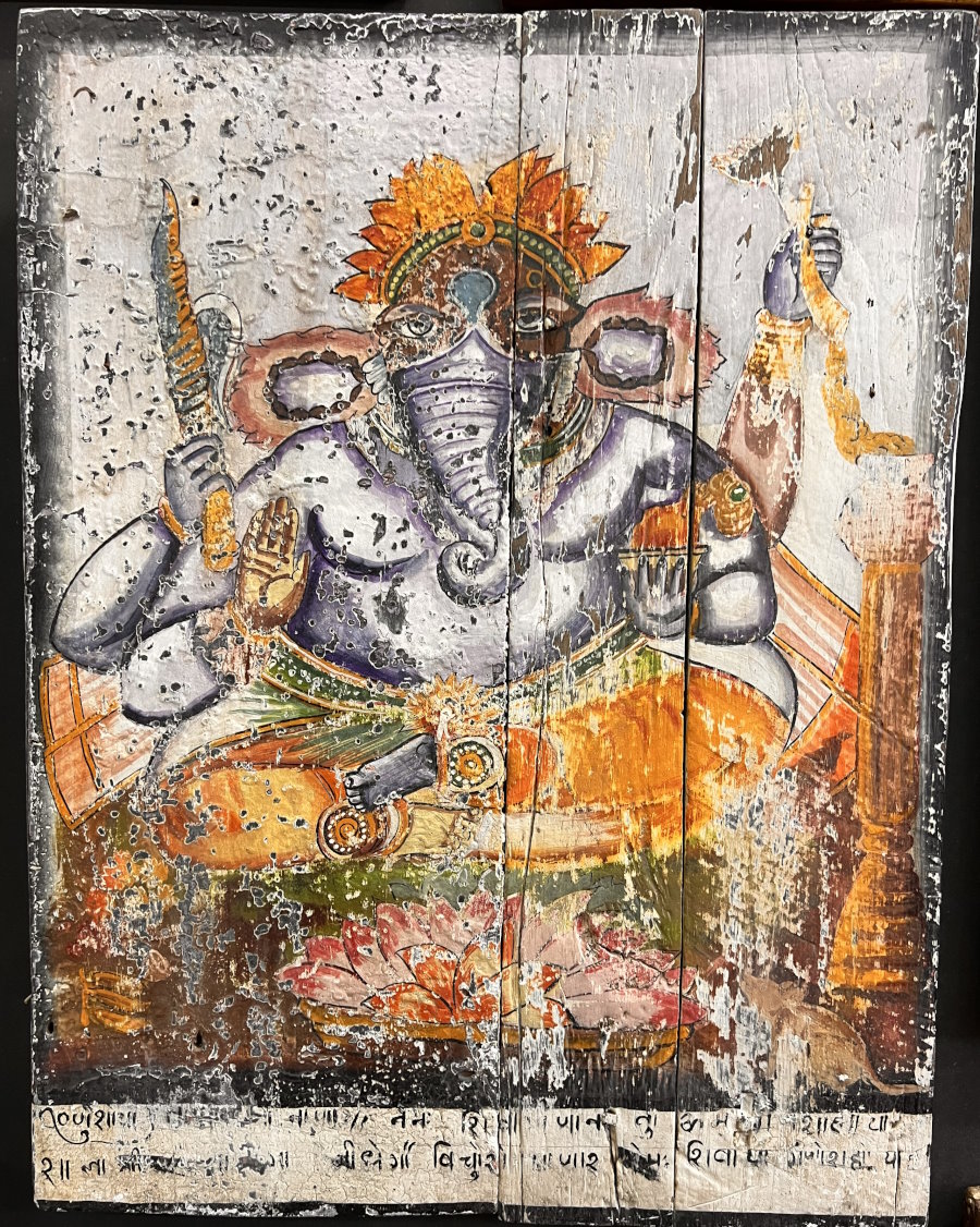 peinture  ancienne Ganesh 57X44