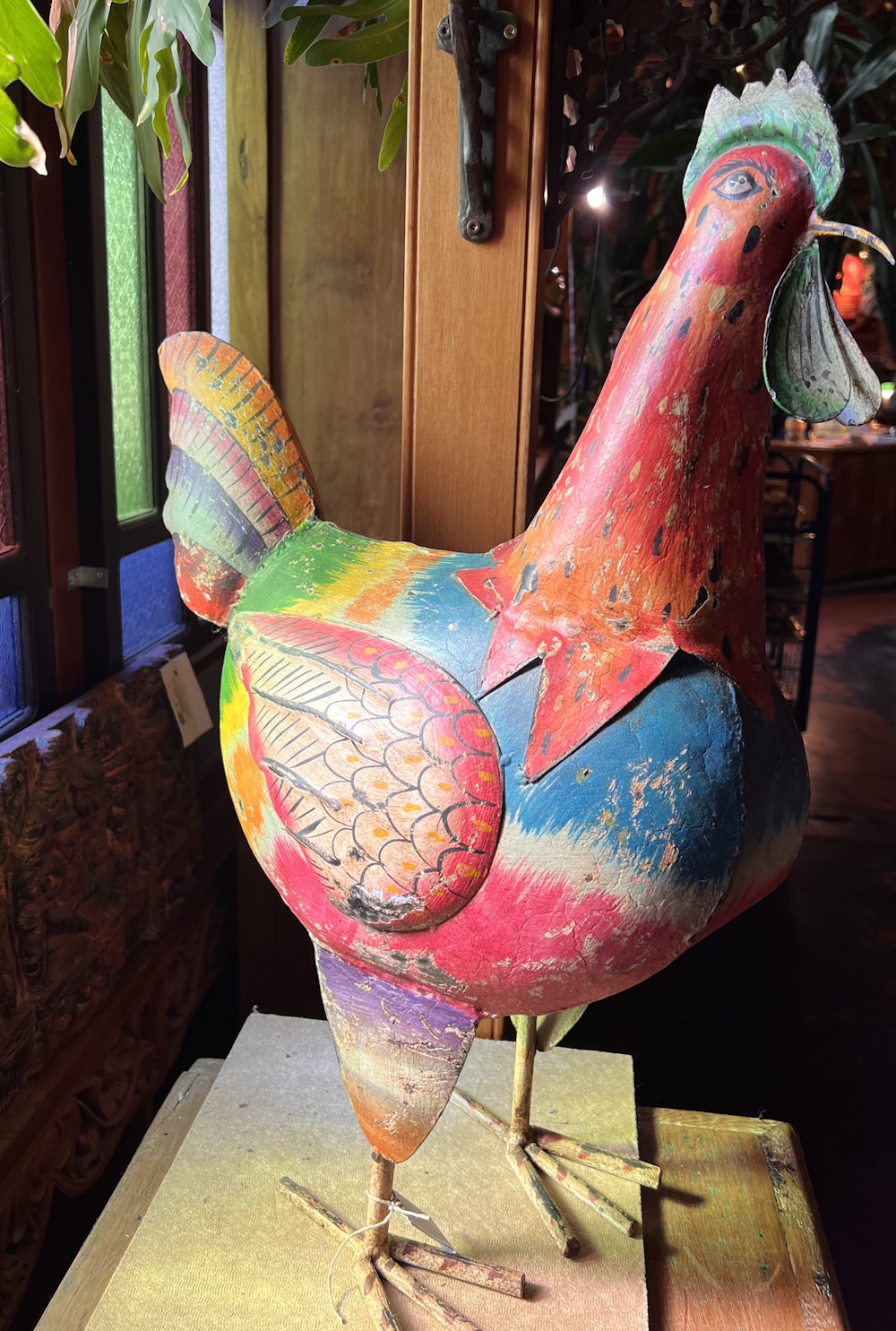 Poule m&eacute;tal 65X25X80