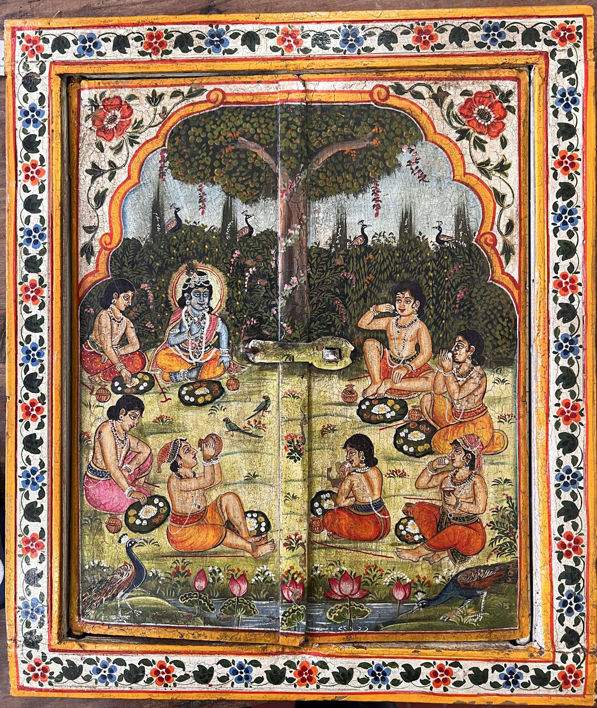 fen&ecirc;tre miroir  d&eacute;cor Rajasthan   45X3X55