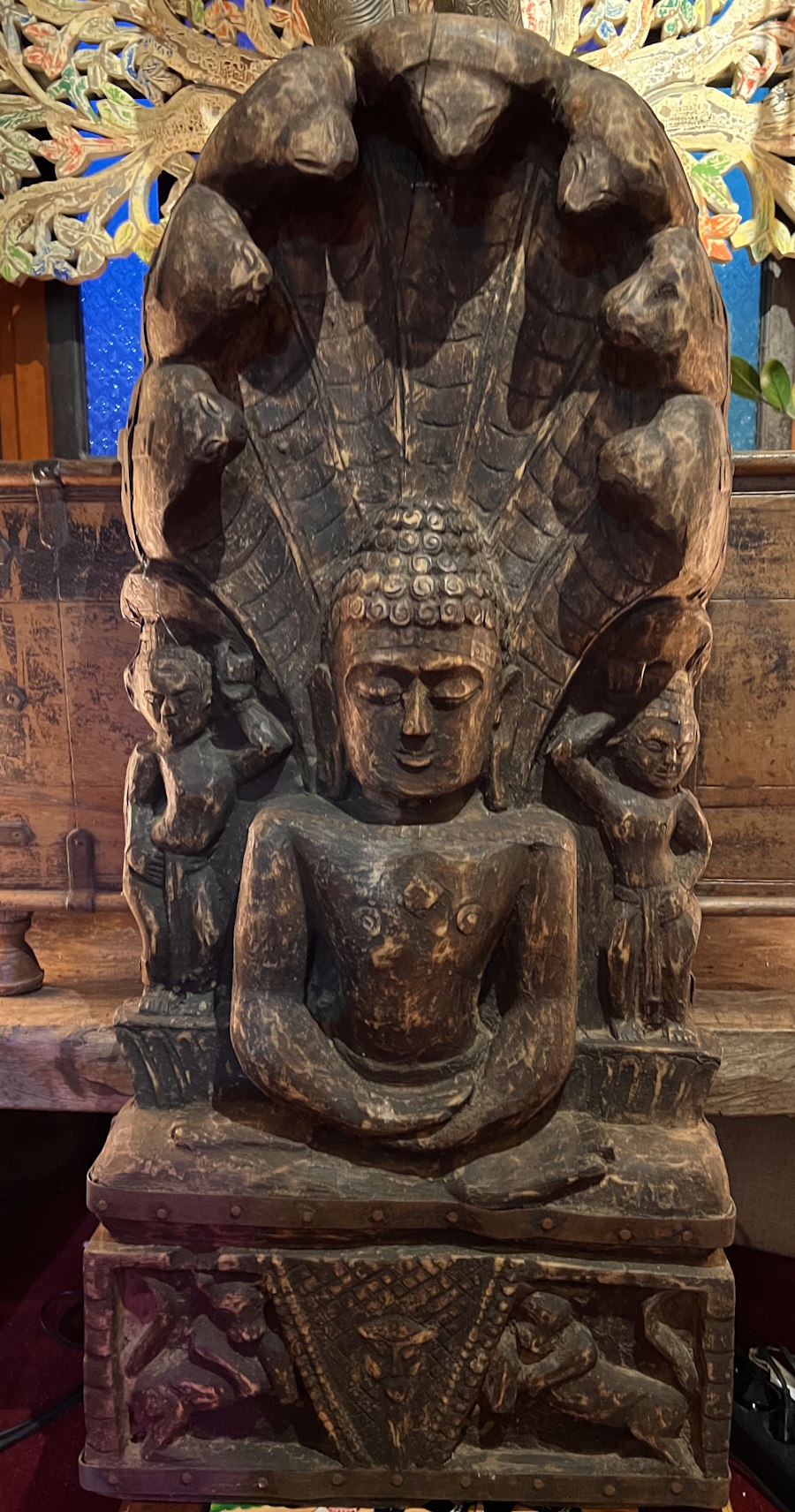 Bouddha ancien Nepal 90cm