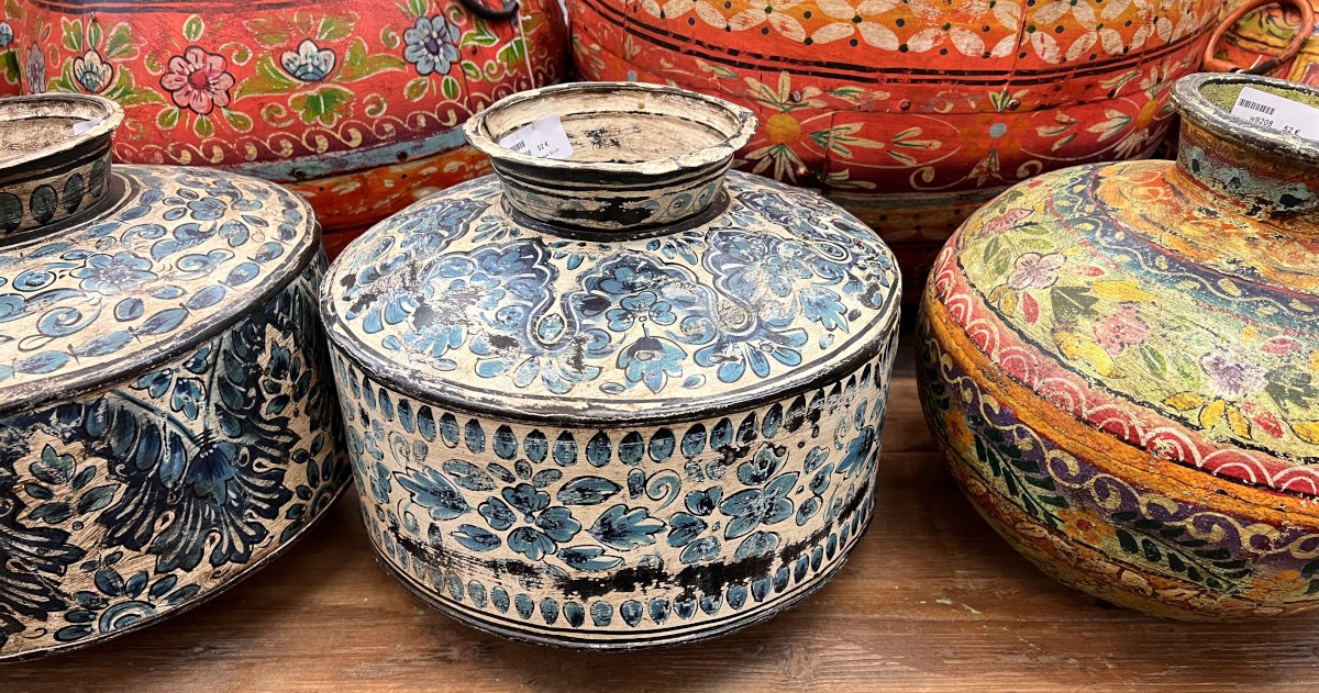 Jarre d&eacute;co Rajasthan  diam 30 cm - Pot