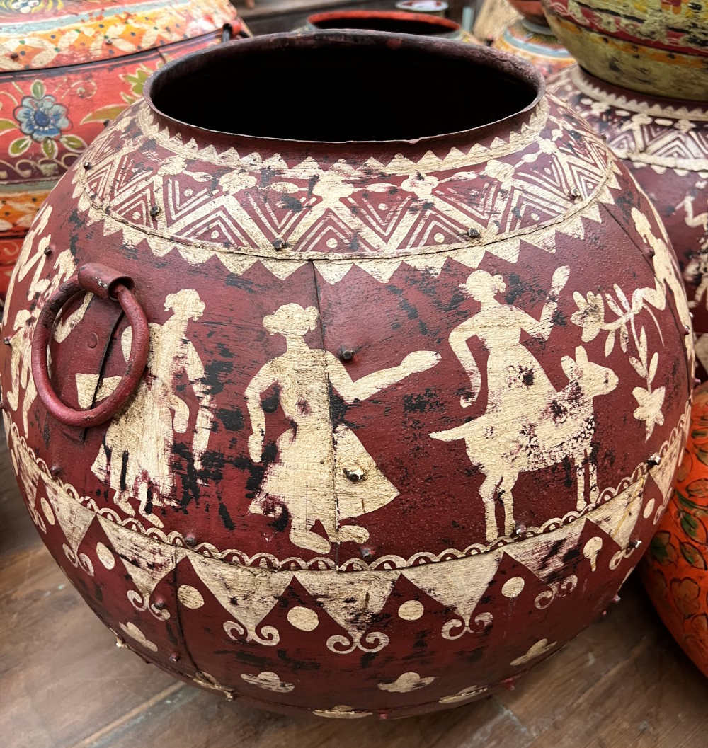 Jarre deco Rajasthan diam 50 ht 55 - Pot 