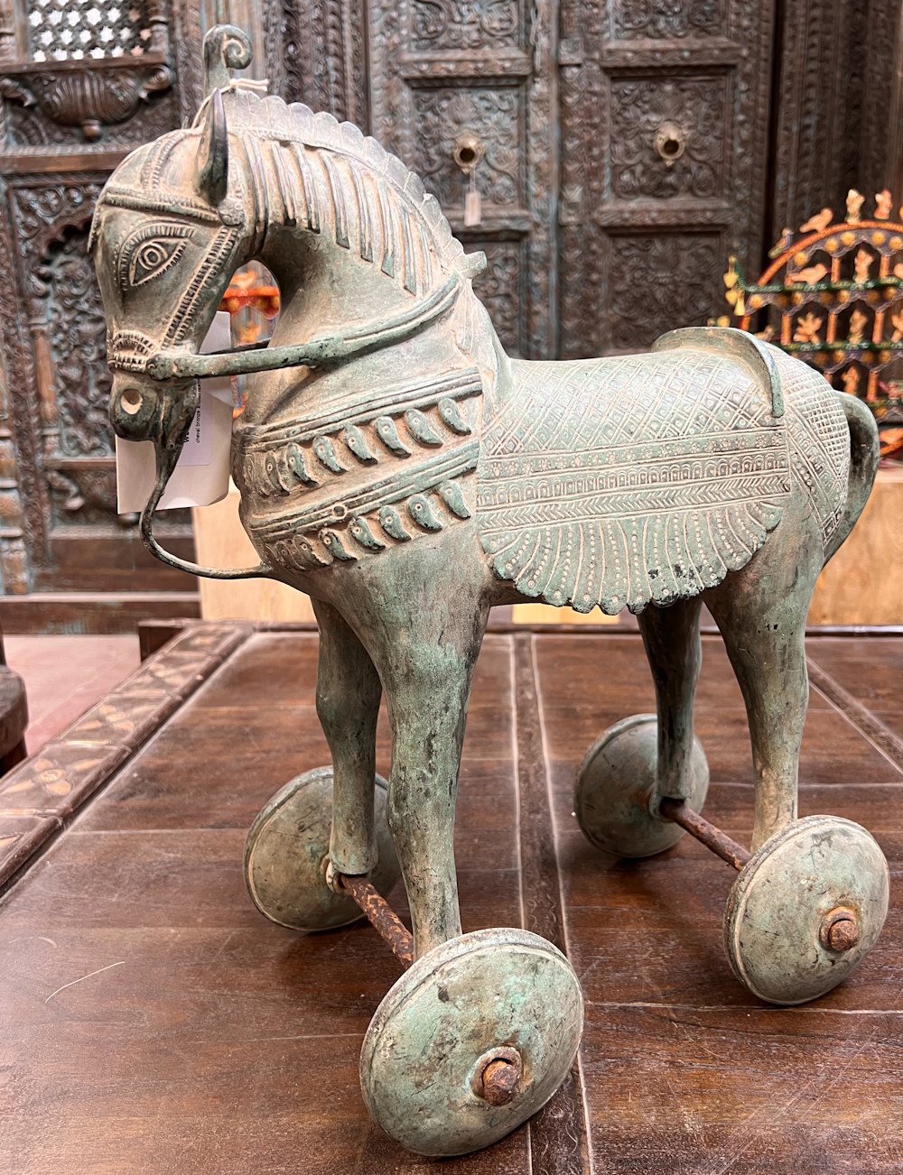 cheval bronze ancien ht45x42 