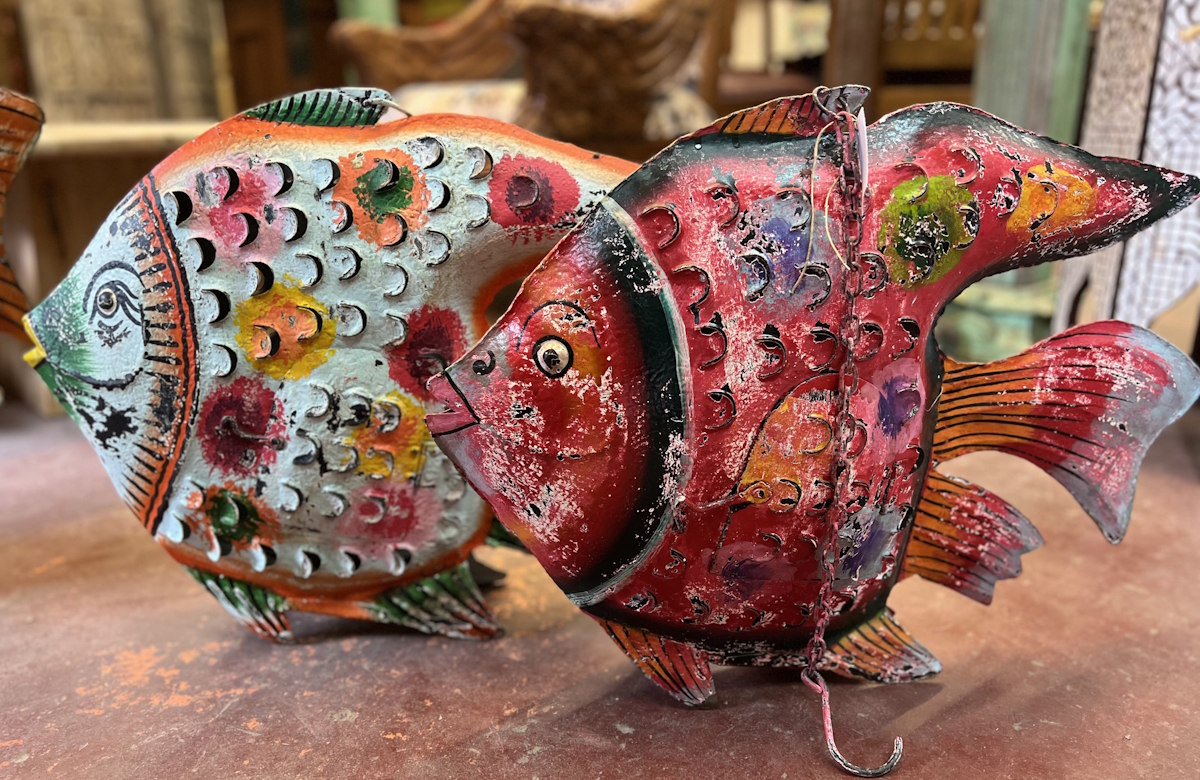 poisson en m&eacute;tal ht 50cm