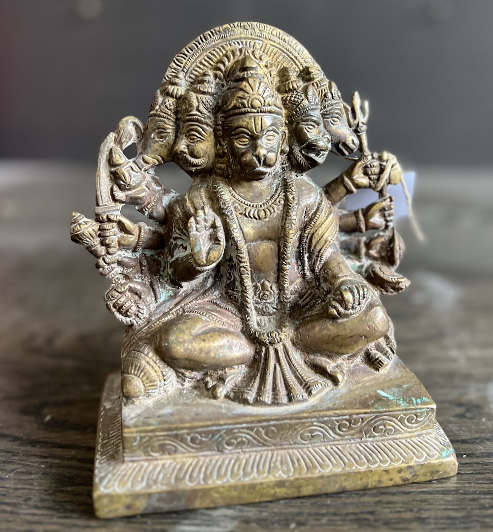 Hanuman 5 visages statue ancienne