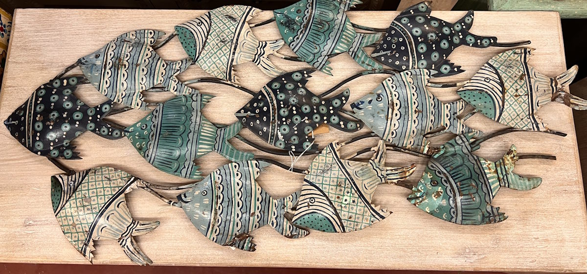panneau poissons 89 cm lg