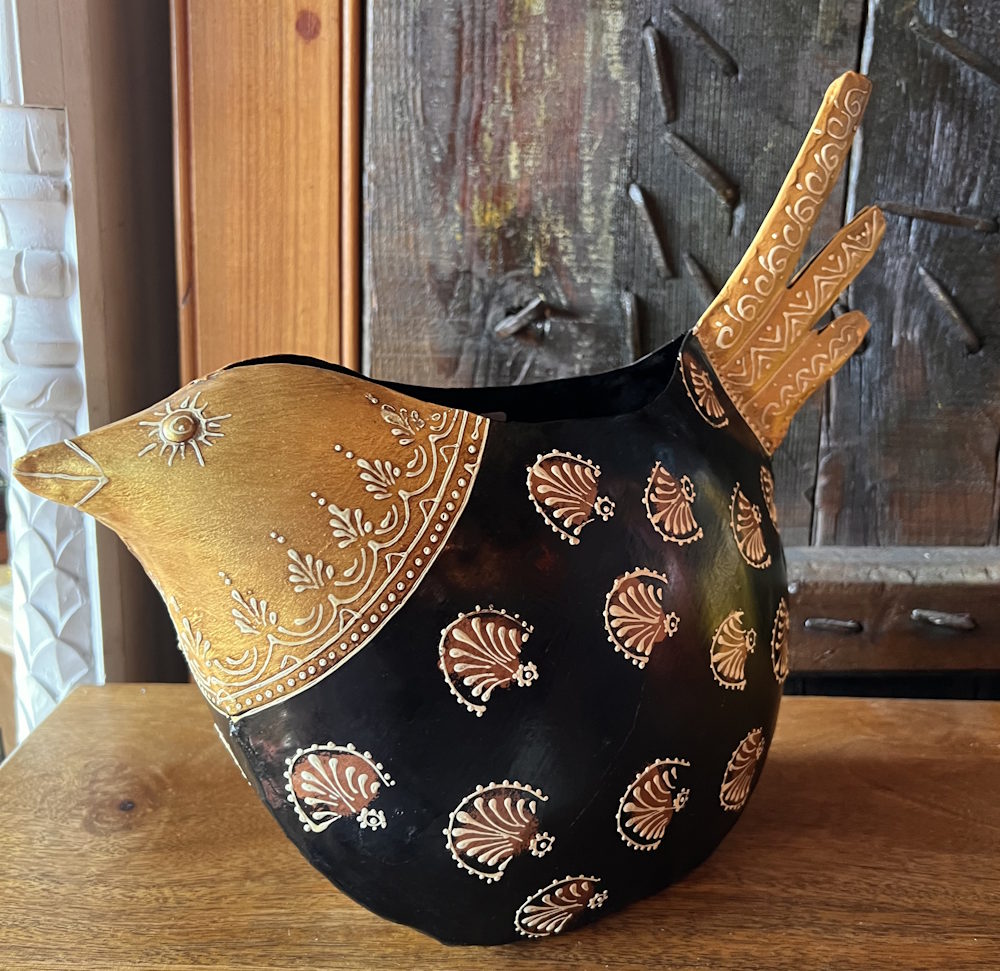 oiseau metal 26X30 cm