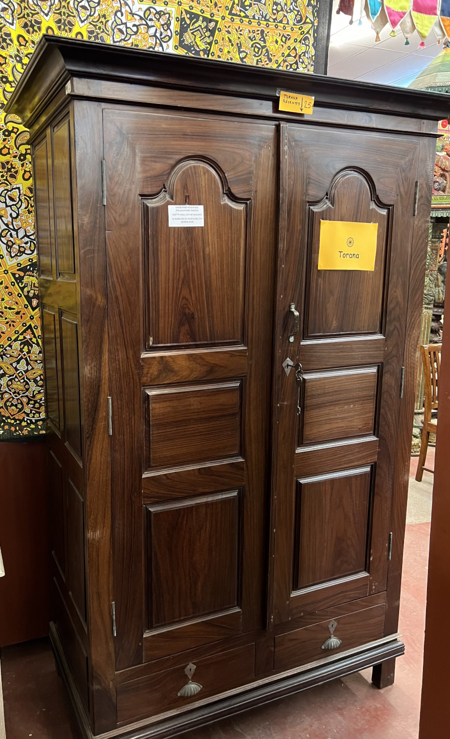 Garde robe rosewood (Pallissandre Indien) H200x L127x P64  