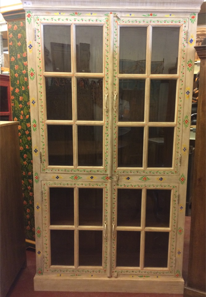 Vitrine patinée H213x L120x P44