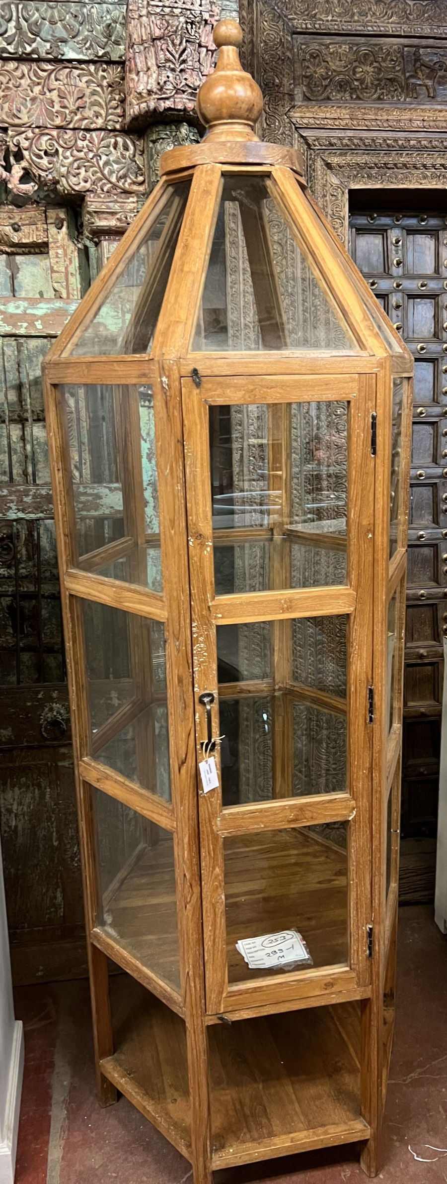 Vitrine hexagonale H230x L66