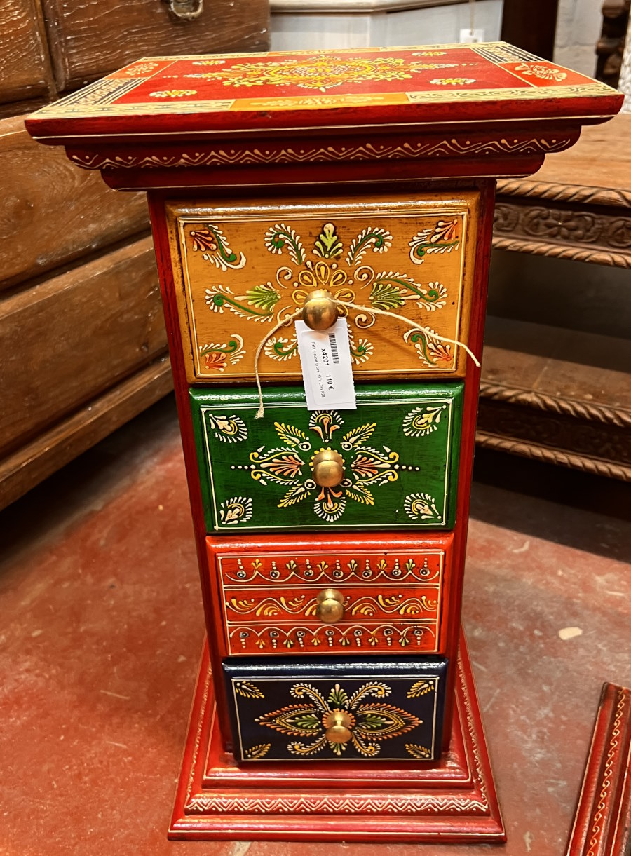 Petit meuble tiroirs H57x L28x P28