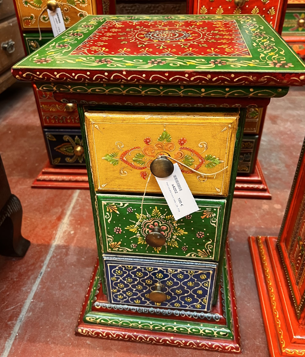 Petit meuble tiroirs H46x L28x P28