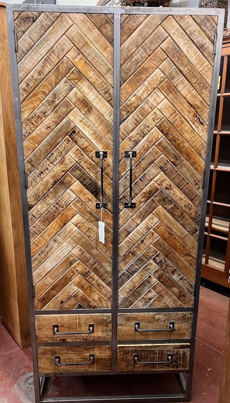 Bibliotheque metal bois H180x L80x P45