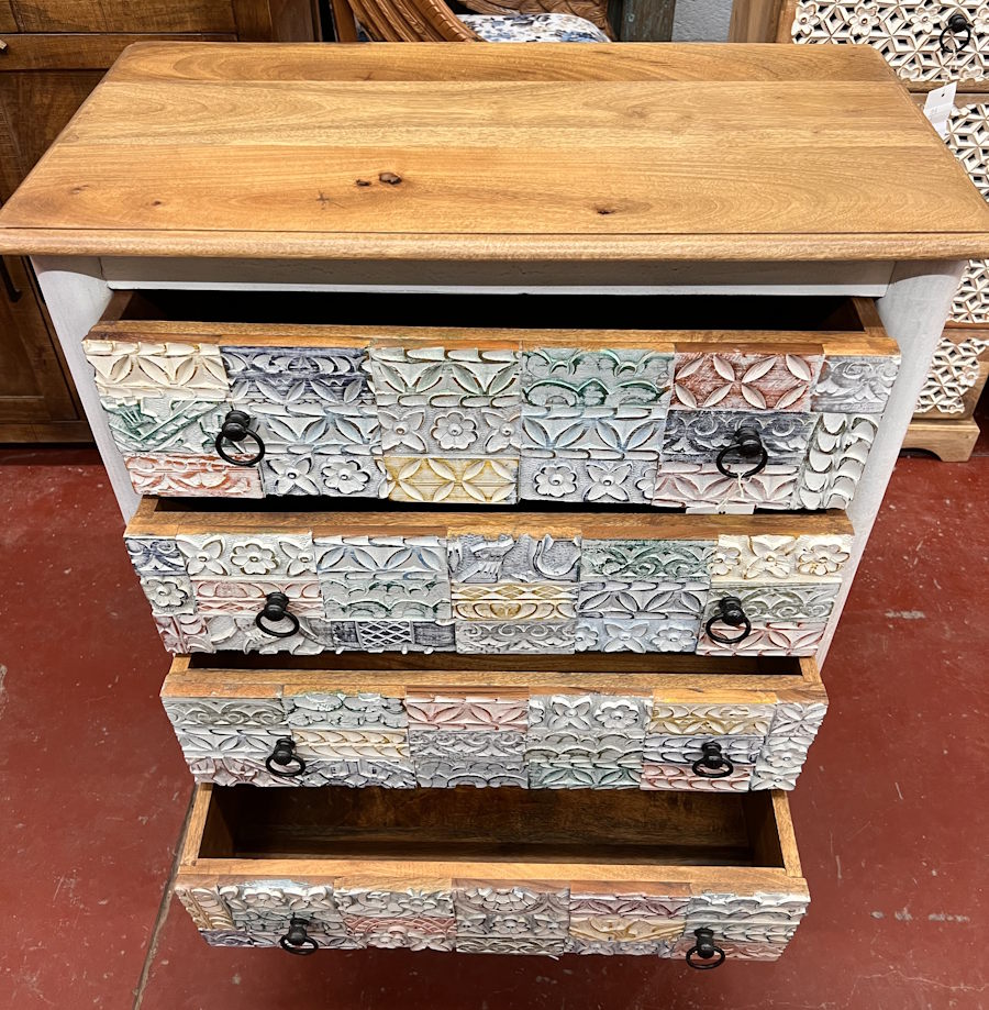 Meuble tiroirs H94x L80x P40