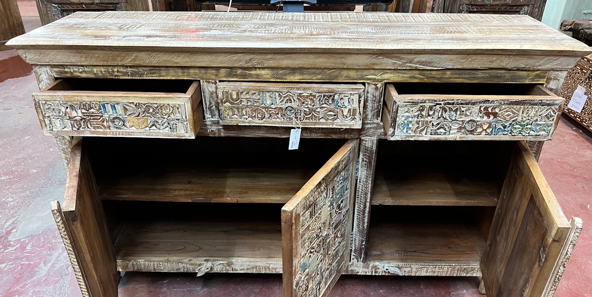 Buffet en manguier H90x L150x P40