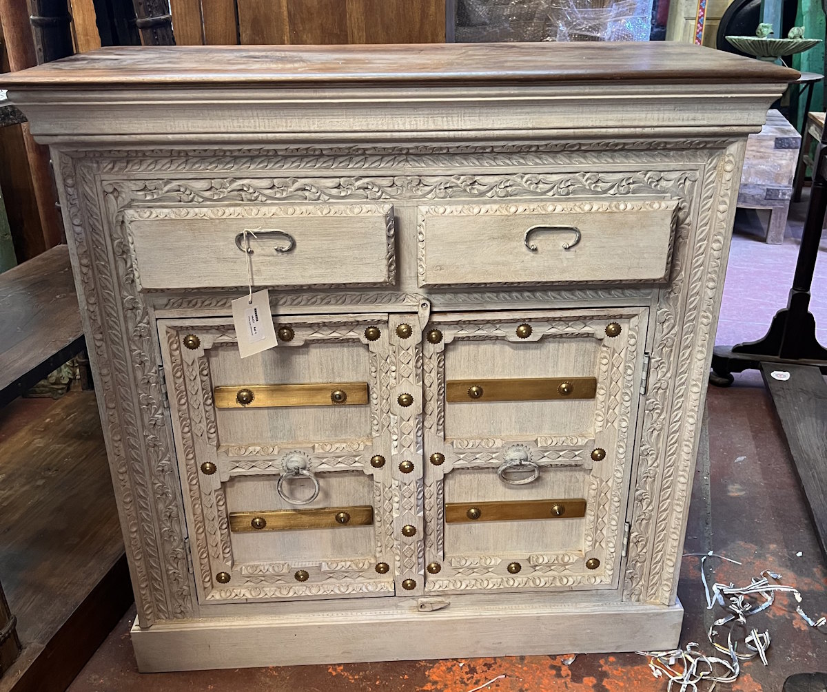 Meuble patine blanche 100 X 43 X 102